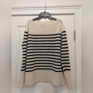 Vince striped boat neck sweater